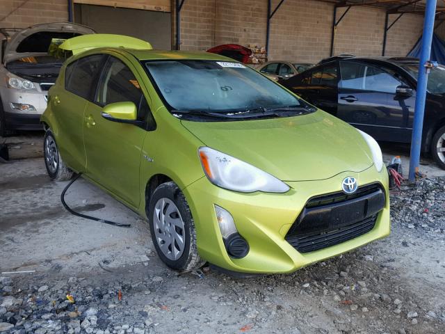 JTDKDTB35F1104556 - 2015 TOYOTA PRIUS C GREEN photo 1