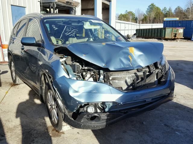 2HKRM3H72EH527580 - 2014 HONDA CR-V EXL BLUE photo 1