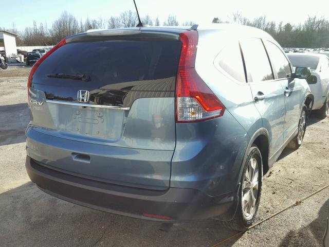 2HKRM3H72EH527580 - 2014 HONDA CR-V EXL BLUE photo 4