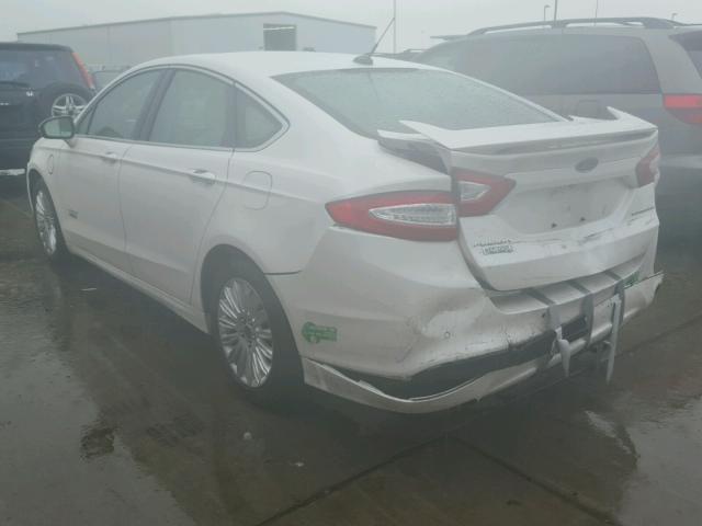 3FA6P0SU7ER234977 - 2014 FORD FUSION TIT WHITE photo 3