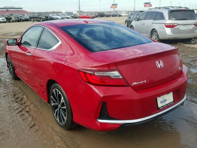 1HGCT1B65HA005200 - 2017 HONDA ACCORD EXL RED photo 3