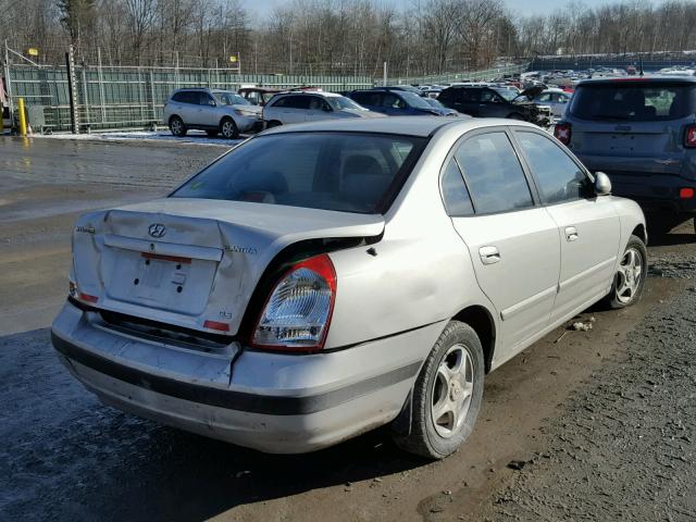 KMHDN45D32U433034 - 2002 HYUNDAI ELANTRA GL SILVER photo 4