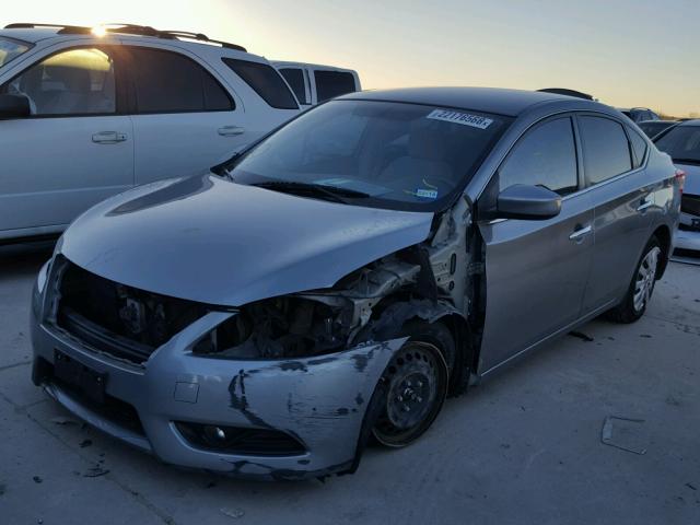 3N1AB7APXDL676437 - 2013 NISSAN SENTRA S GRAY photo 2