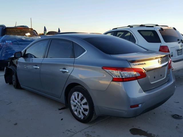 3N1AB7APXDL676437 - 2013 NISSAN SENTRA S GRAY photo 3