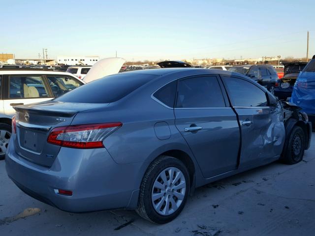 3N1AB7APXDL676437 - 2013 NISSAN SENTRA S GRAY photo 4