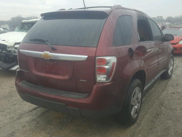 2CNDL73FX76237917 - 2007 CHEVROLET EQUINOX LT BURGUNDY photo 4