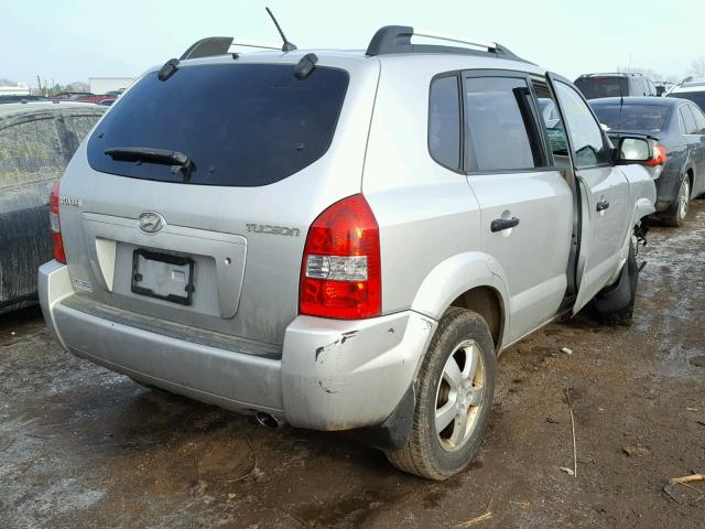 KM8JM12BX7U542640 - 2007 HYUNDAI TUCSON GLS SILVER photo 4