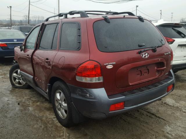 KM8SC73D35U950274 - 2005 HYUNDAI SANTA FE G BLACK photo 3