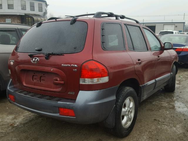 KM8SC73D35U950274 - 2005 HYUNDAI SANTA FE G BLACK photo 4