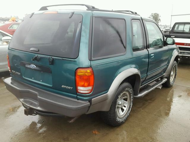 1FMYU22W8QUD43034 - 1998 FORD EXPLORER GREEN photo 4