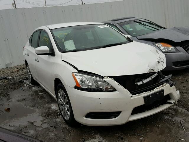 3N1AB7AP3DL713019 - 2013 NISSAN SENTRA S WHITE photo 1