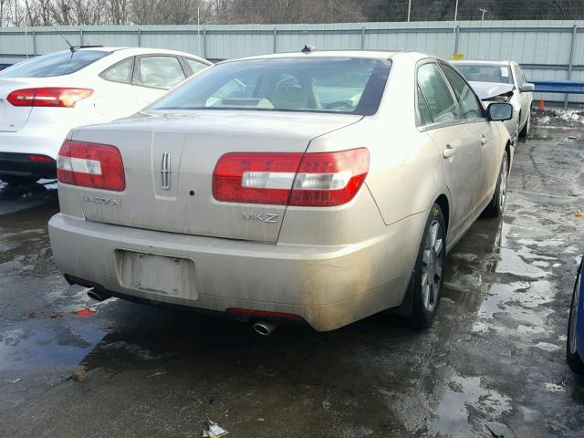 3LNHM26T27R651768 - 2007 LINCOLN MKZ TAN photo 4