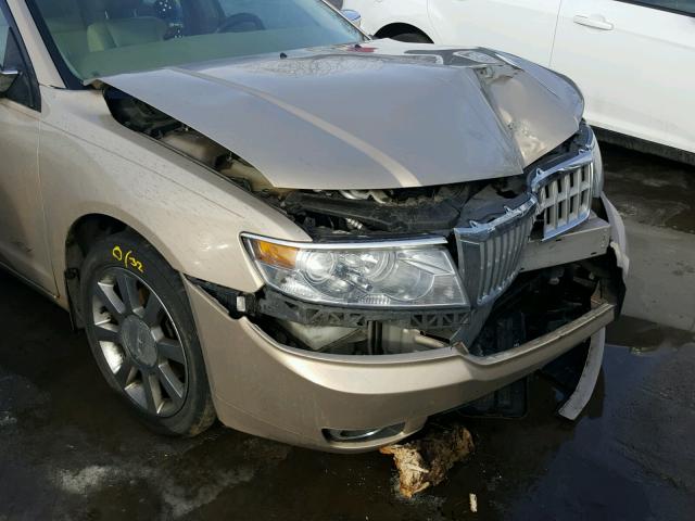 3LNHM26T27R651768 - 2007 LINCOLN MKZ TAN photo 9