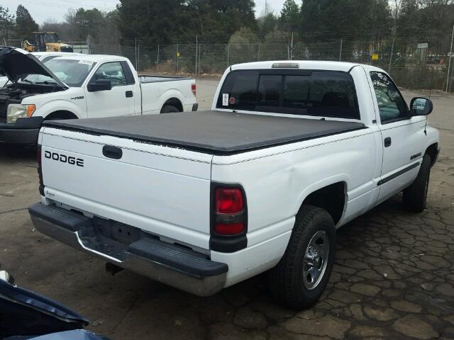 1B7HC16ZX1S203182 - 2001 DODGE RAM 1500 WHITE photo 4