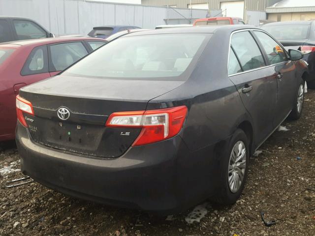 4T4BF1FK1CR180285 - 2012 TOYOTA CAMRY BASE BLACK photo 4