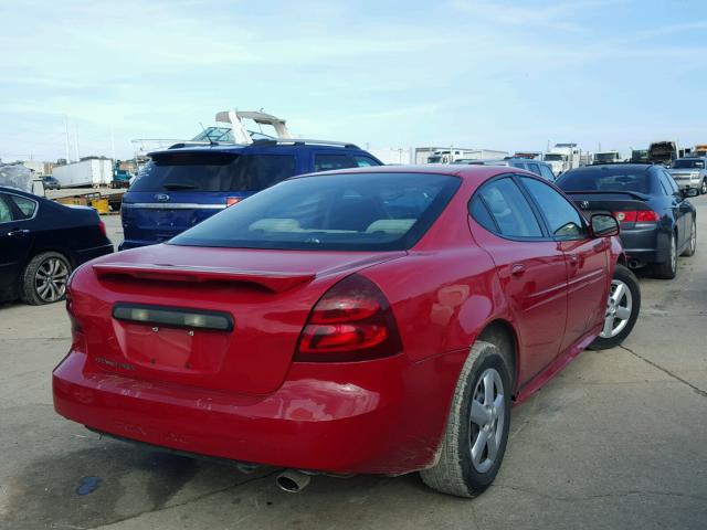 2G2WP552871217439 - 2007 PONTIAC GRAND PRIX RED photo 4