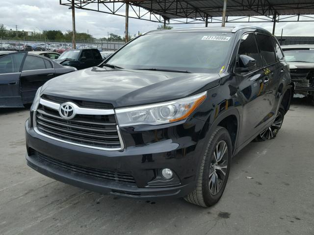 5TDKKRFH4GS502442 - 2016 TOYOTA HIGHLANDER BLACK photo 2