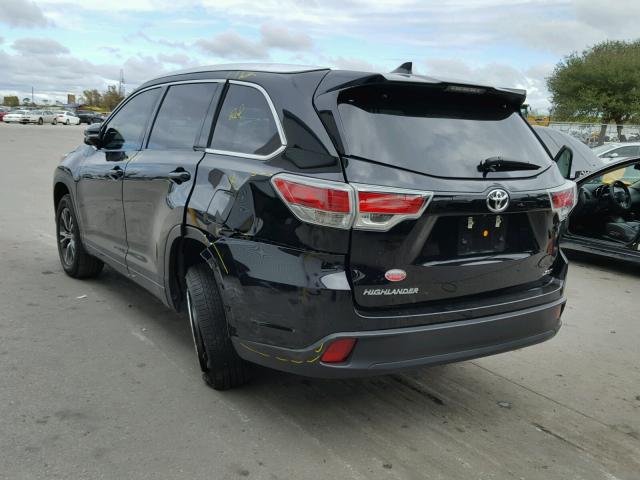 5TDKKRFH4GS502442 - 2016 TOYOTA HIGHLANDER BLACK photo 3