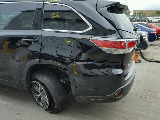 5TDKKRFH4GS502442 - 2016 TOYOTA HIGHLANDER BLACK photo 9