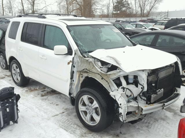 5FNYF4H50FB003533 - 2015 HONDA PILOT EXL WHITE photo 1