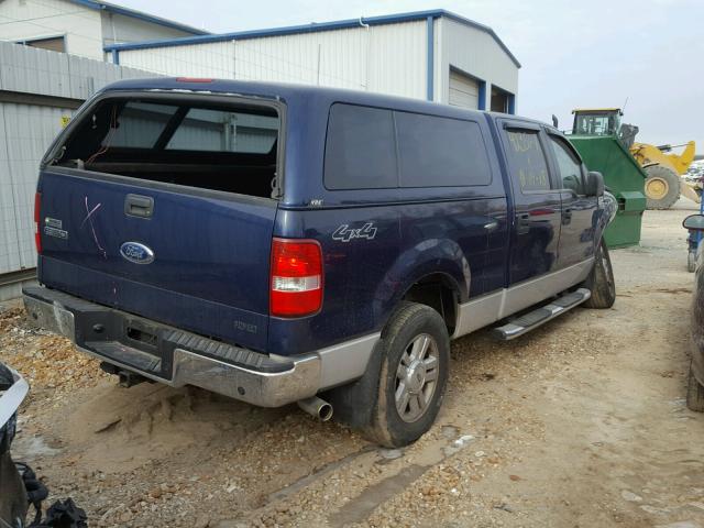 1FTPW14V98KC51009 - 2008 FORD F150 SUPER BLUE photo 4