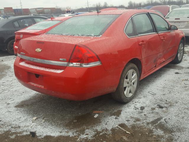 2G1WA5EK6A1200541 - 2010 CHEVROLET IMPALA LS RED photo 4