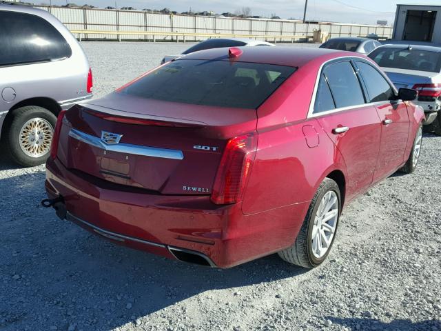 1G6AP5SX2G0194650 - 2016 CADILLAC CTS RED photo 4