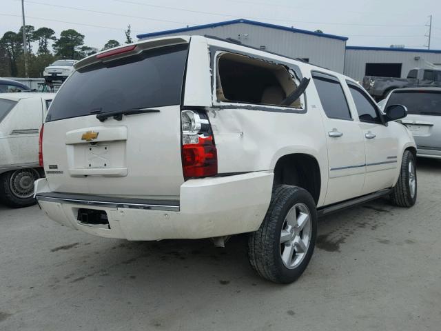 1GNSCKE06DR172059 - 2013 CHEVROLET SUBURBAN C WHITE photo 4