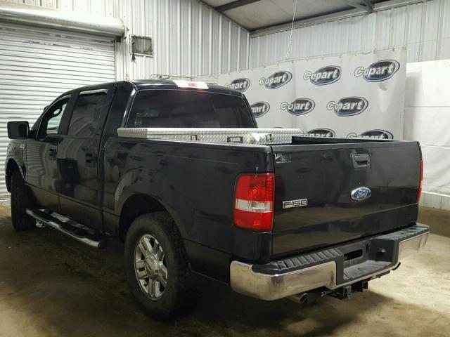 1FTRW12W88FB57975 - 2008 FORD F150 SUPER BLACK photo 3