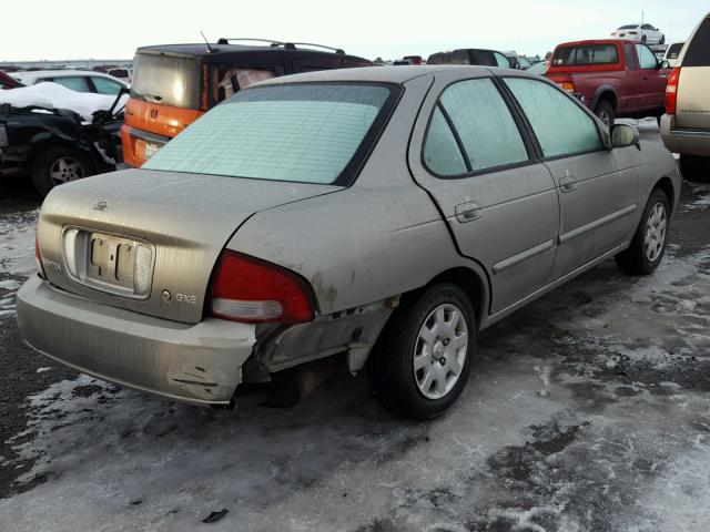 3N1CB51DX2L622507 - 2002 NISSAN SENTRA XE BEIGE photo 4