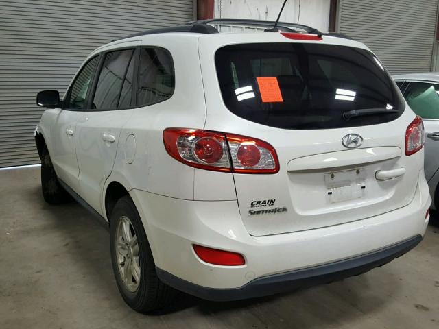 5XYZG4AG9CG097395 - 2012 HYUNDAI SANTA FE G WHITE photo 3