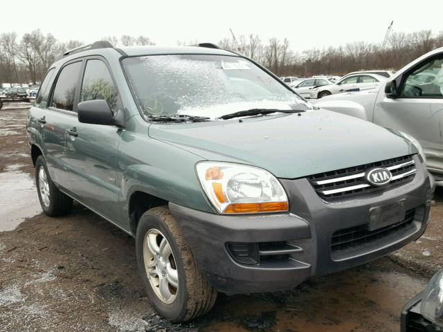 KNDJE723077320247 - 2007 KIA SPORTAGE E GREEN photo 1