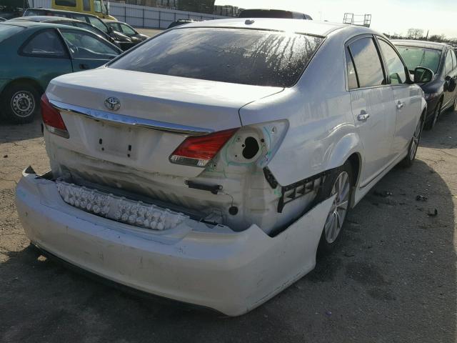 4T1BK3DB4BU429584 - 2011 TOYOTA AVALON BAS WHITE photo 4