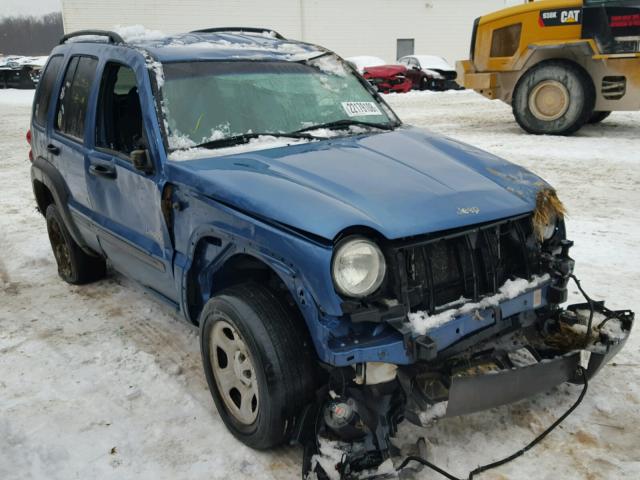 1J4GL48K74W327835 - 2004 JEEP LIBERTY SP BLUE photo 1