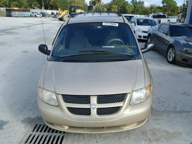 2B4GP44G61R132063 - 2001 DODGE GRAND CARA BEIGE photo 9