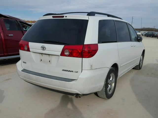 5TDZA23C96S570705 - 2006 TOYOTA SIENNA CE WHITE photo 4