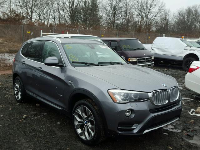 5UXWX9C54H0T01544 - 2017 BMW X3 XDRIVE2 GRAY photo 1