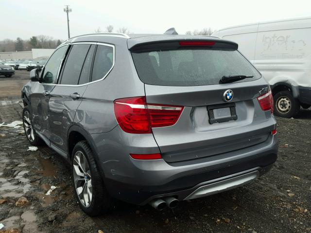 5UXWX9C54H0T01544 - 2017 BMW X3 XDRIVE2 GRAY photo 3