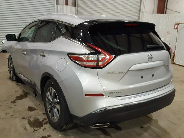 5N1AZ2MG6GN124330 - 2016 NISSAN MURANO S SILVER photo 3