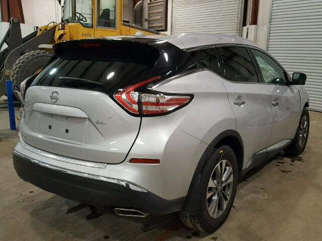 5N1AZ2MG6GN124330 - 2016 NISSAN MURANO S SILVER photo 4