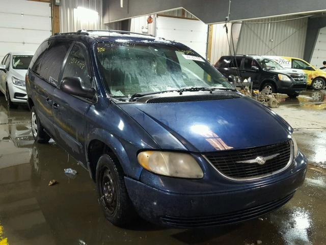 2C4GP34332R660591 - 2002 CHRYSLER TOWN & COU BLUE photo 1