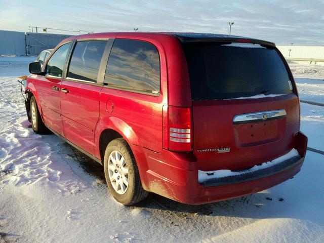 2A8HR44H58R618280 - 2008 CHRYSLER TOWN & COU RED photo 3