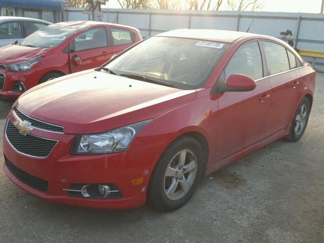 1G1PF5SC4C7146651 - 2012 CHEVROLET CRUZE LT RED photo 2