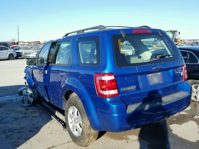 1FMCU0C76BKB13271 - 2011 FORD ESCAPE XLS BLUE photo 3