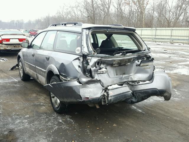 4S4BP60CX87338943 - 2008 SUBARU OUTBACK GRAY photo 3