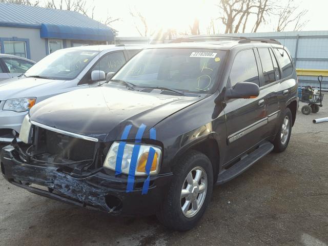 1GKDT13S132229425 - 2003 GMC ENVOY BLACK photo 2