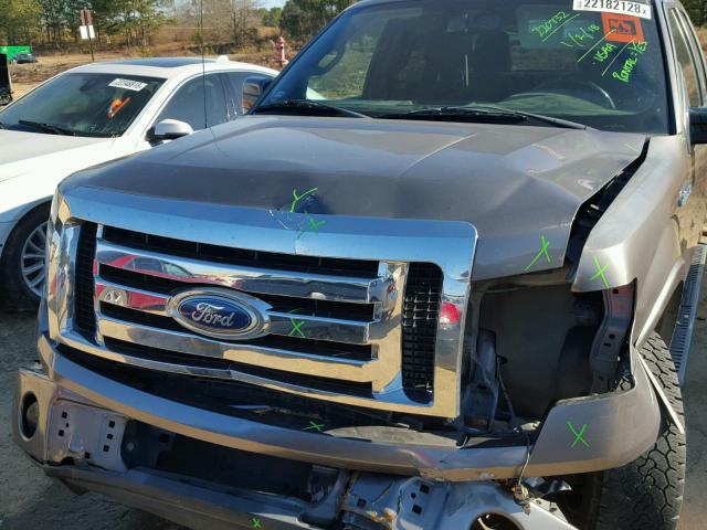 1FTEW1C8XAKE04781 - 2010 FORD F150 SUPER GRAY photo 7