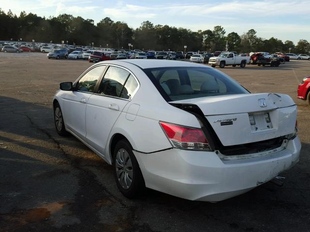 1HGCP2F36AA157762 - 2010 HONDA ACCORD LX WHITE photo 3