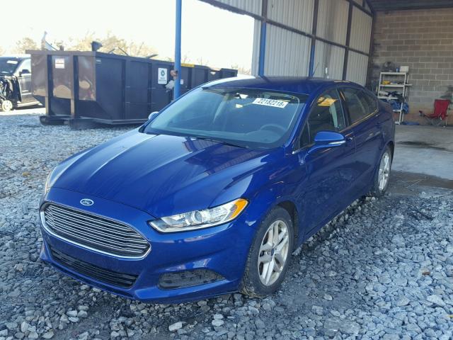 3FA6P0H73GR237492 - 2016 FORD FUSION SE BLUE photo 2