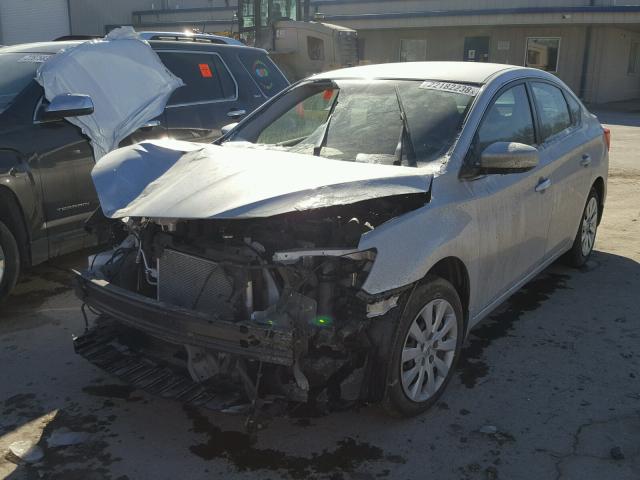 3N1AB7AP4HY382055 - 2017 NISSAN SENTRA S SILVER photo 2